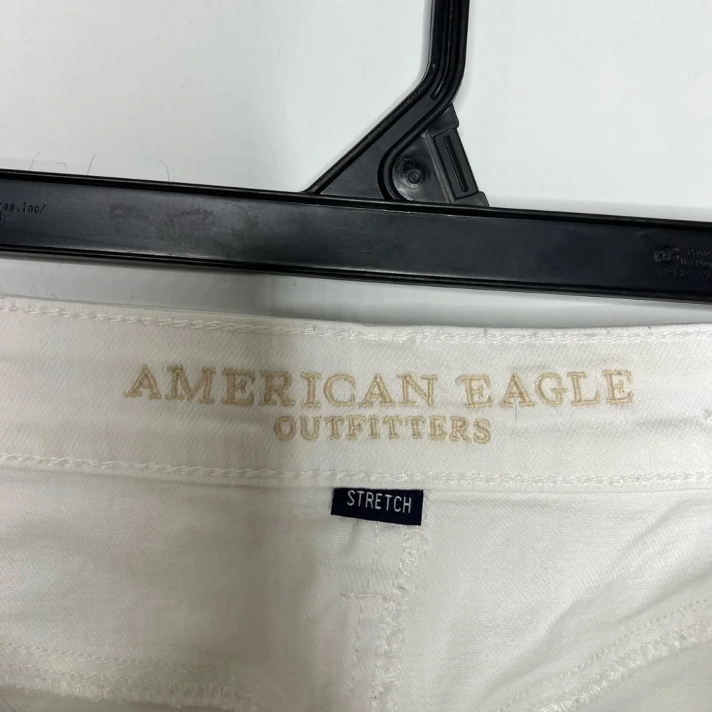 American Eagle White Denim Mini Skirt Size 8